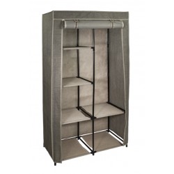 Dulap textil pliabil cu rafturi culoare maro